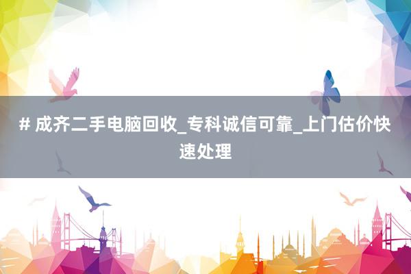 # 成齐二手电脑回收_专科诚信可靠_上门估价快速处理