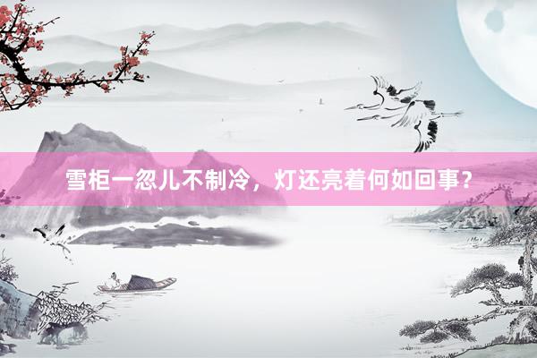 雪柜一忽儿不制冷，灯还亮着何如回事？